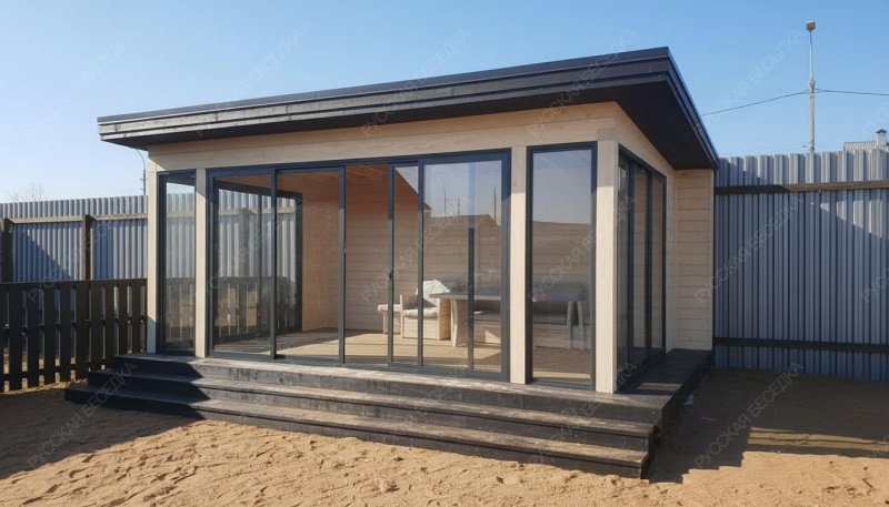 Застекленная беседка БОЛЬШОЙ ДАЧНЫЙ ОФИС