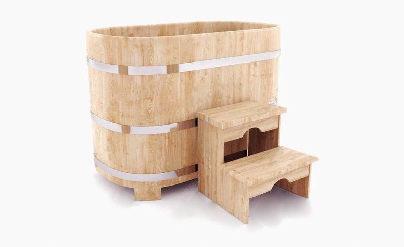 Купель овальная из Лиственницы (h100 /78*140 / 4 см)