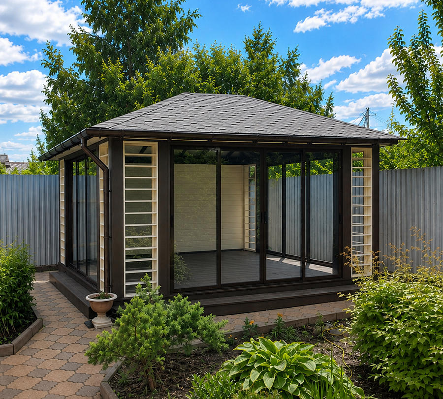 Закрытая беседка Гринхаус 4х5