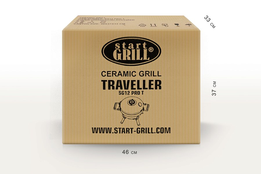 Керамический гриль-барбекю grill-18 TRAVELLER 30,5 см / 12 дюймов