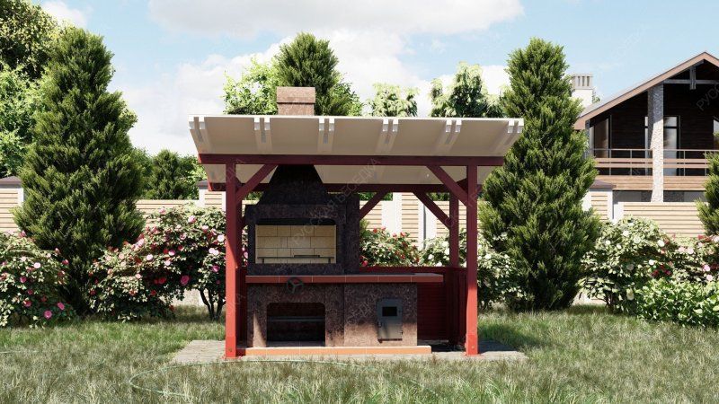 Навес для мангала и барбекю Рогачево