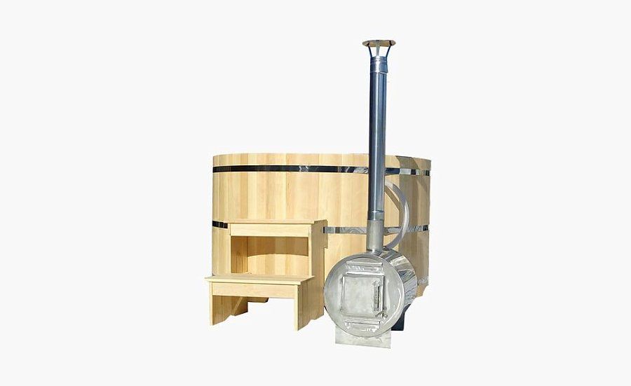 Фурако круглая с наружной печью Kupel3 кедр 1.5х1.5х1.2