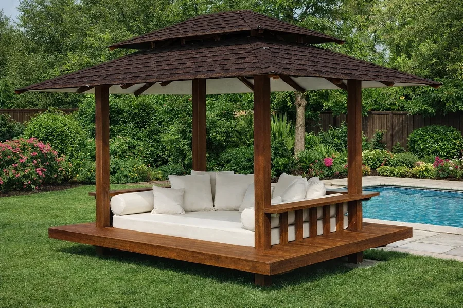 Беседка-бунгало с кроватью Нега-люкс