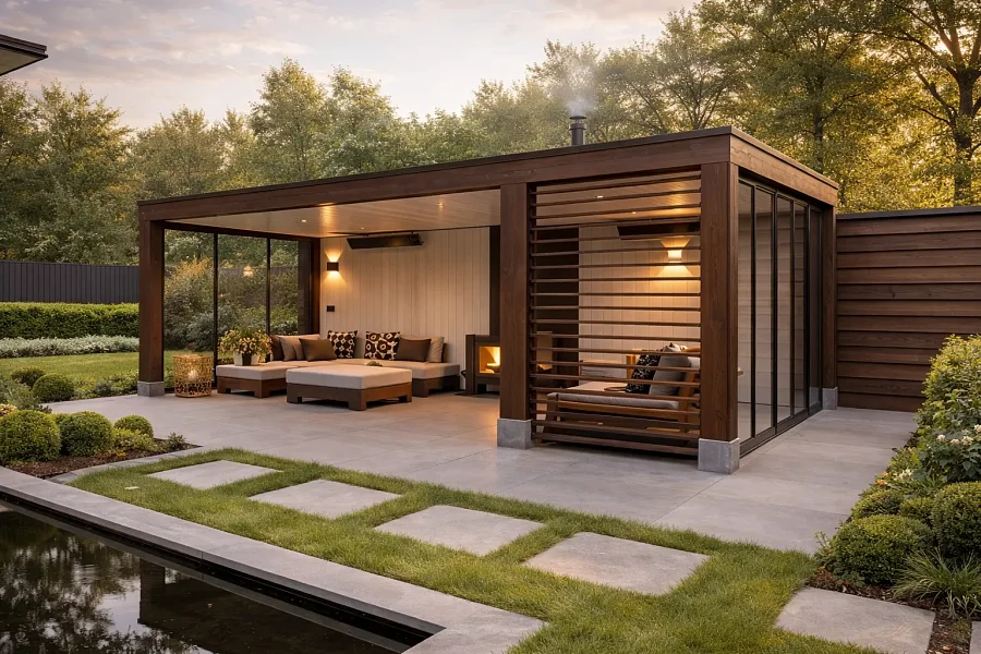 Прямоугольная беседка Истопка