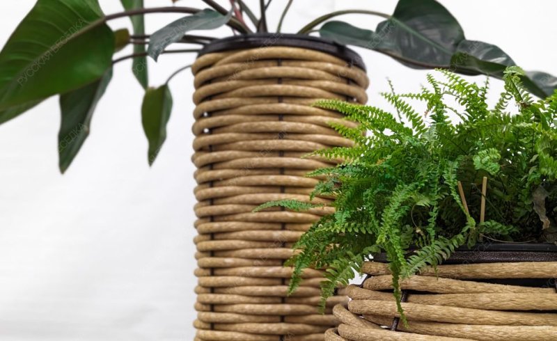 Вазон плетеный DeckWOOD песочный