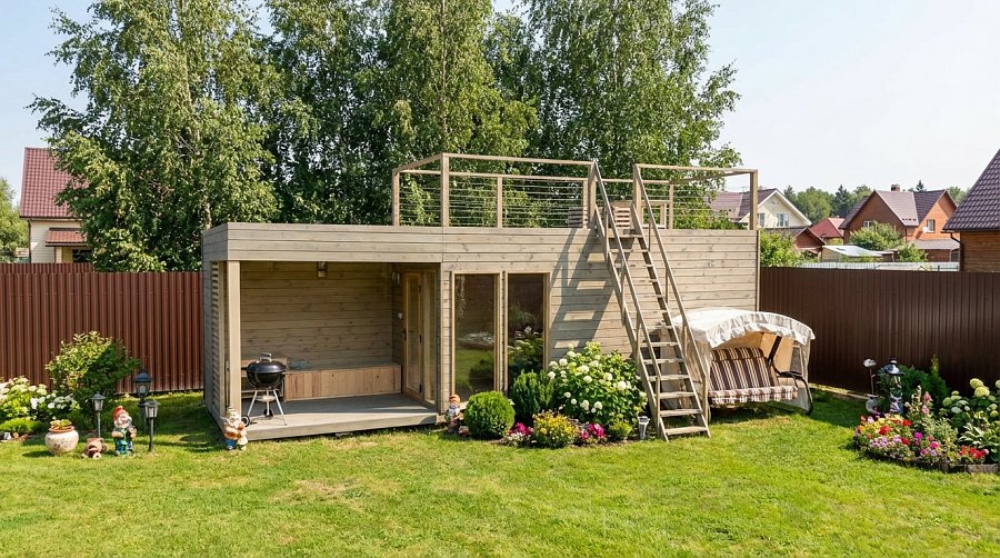 Двухэтажная беседка Лесное озеро