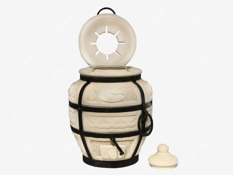 Тандыр керамический Амфора Охотник с откидной крышкой