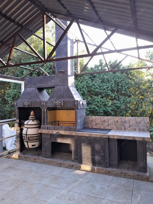 Печь № 25 — Новая Печь барбекю с печью под казан