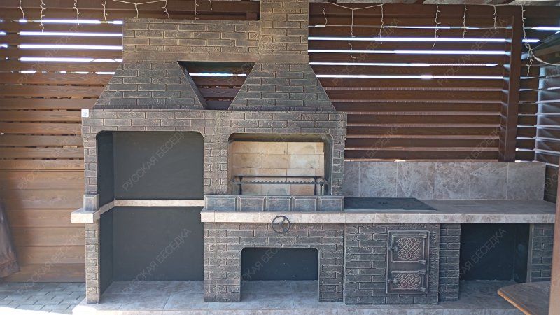 Печь № 25 — Новая Печь барбекю с печью под казан