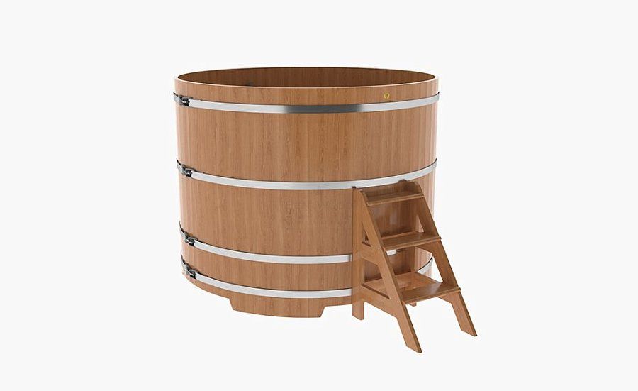 Купель круглая D=1,80 из дуба, высота 1400