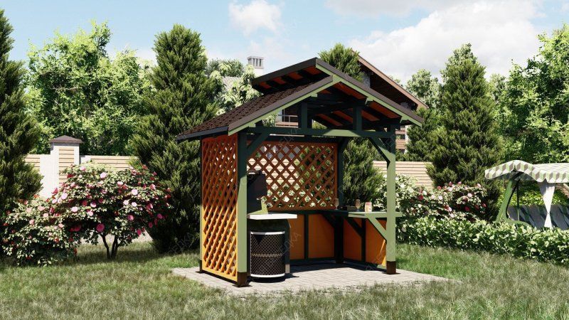 Навес для мангала и барбекю Сурово